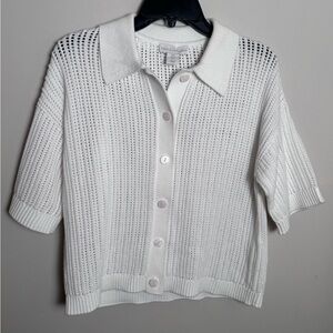 House of Harlow 1960 Ivory Button-Up Cardigan
